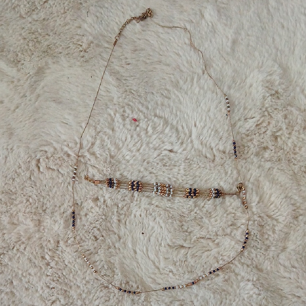 Elegant Beaded Necklace And Bracelet Set